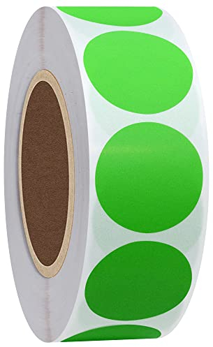 Hylabelest Etiketten, Aufkleber zur Farbcodierung, Papier, rund, selbstklebend, 25 mm, 1 Rolle mit 1.000 Stück grün