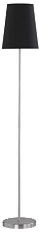 ACTION by WOFI 332901106000 Standleuchte Serie: Fynn, 150 cm/Durchmesser 25 cm, Metall, 60 W, E27, Nickel-matt/schwarz, 25 x 25 x 150 cm