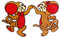 Applikation Patch Sticker tanzende Mäuse 7,5 x 4,2cm AF307-52