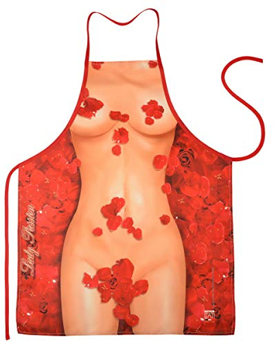 Sexy Grillschürze ! Top Scherzartikel zum Geburtstag, für Partys, Karneval,…: Rosen Girl !! GRATIS Urkunde dabei !!