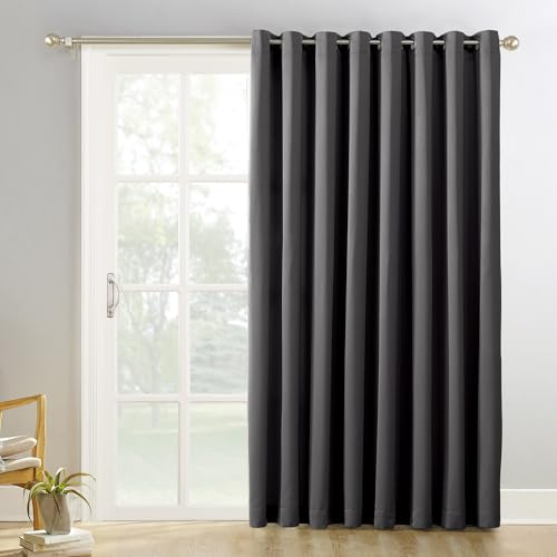 Sun Zero Easton Extra-Wide Blackout Grommet Sliding Patio Door Curtain Panel