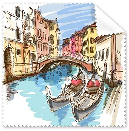 DIYthinker Italien Venedig Landschaft Zollzeichen Nationale Illustration Muster Brillenputztuch-Reinigungstuch Telefon Screen Cleaner 5pcs