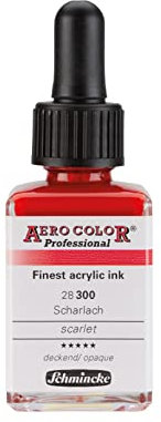 Schmincke - AERO COLOR Professional - Peinture pour aérographe - 28ml - Rouge écarlate