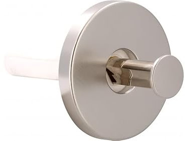 SIRO Kleiderhaken Schwabmünchen, Schlicht, Kunststoff nickel matt gebürstet, 56 mm x 33 mm x 56 mm, LA 42 mm, H194/E2V1KB