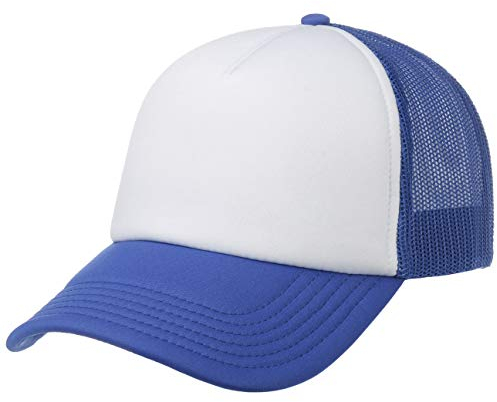 Hutshopping 70er Rapper Cap Truckercap Meshcap Kappe Mütze Basecap (One Size - Royalblau)