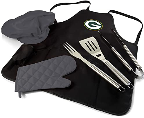 PICNIC TIME NFL Green Bay Packers Pro Grillschürze mit Digitaldruck, Einheitsgröße, Schwarz