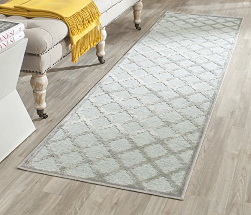 SAFAVIEH Traditionell Teppich für Wohnzimmer, Esszimmer, Schlafzimmer - Paradise Collection, Kurzer Flor, Grau und Fichte, 66 X 244 cm