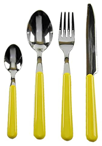 Posate EME BRIO 24 pezzi colore Giallo 62
