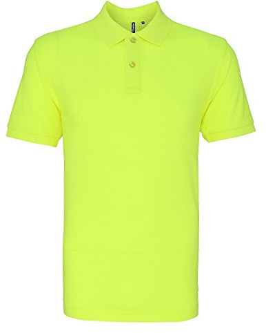 Asquith & Fox Men's Asquith and Fox Men's Polo Short Sleeve Polo Shirt, Yellow (Neon Yellow 000), Medium (Manufacturer Size:Medium)