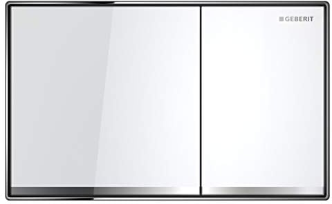 Geberit 115.640.SI.1 Sigma 60 Betätigungsplatte, Glas weiß