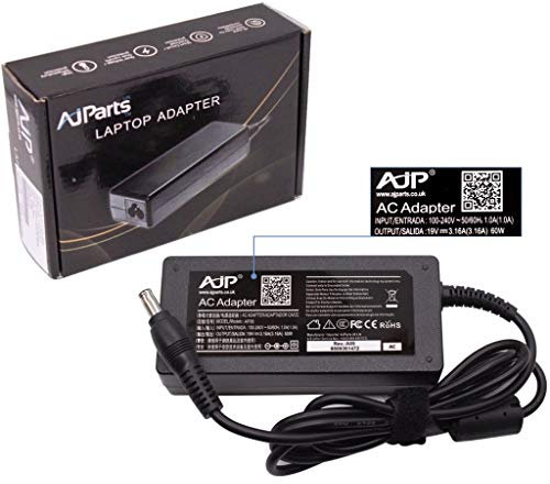 AJP New Laptop Power Supply Charger Replacement For SAMSUNG NP350V5C-T02US, NP300E5C-A02CA, Q35RV711, np-rv520-w01us, r430rv510-a02, NP-R580, NP300V4A, NP370R5E-A06UK, NP370R5E-A04UK 60W
