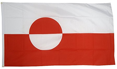 Fahne/Flagge Grönland + gratis Sticker, Flaggenfritze®
