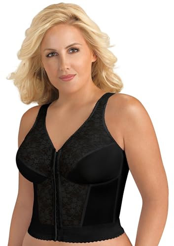 Exquisite Form Women's Original Long Line Posture 5107565 Bra, Black, 40DD UK