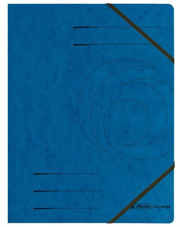 Herlitz Eckspannmappen easy orga / blau / 5 Stück