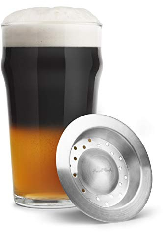 Final Touch Black & Tan GLASS & Beer LAYERING Tool - Drinking Gift Set