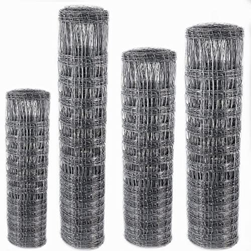 Wildzaun Forstzaun Weidezaun Drahtzaun Knotengeflecht 100cm hoch 3 verschiedene Zaunarten (100/10/30) und 1 Drahtspanner Gratis
