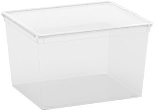 Kis 8400000 0202 01 Aufbewahrungsbox C Box Cube, 27 L, Plastik, transparent, 40 x 34 x 25 cm