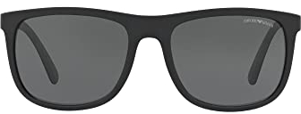 Emporio Armani Herren Sonnenbrille 0EA4079, Schwarz (Matte Black 504287), Large (Herstellergröße: 57)
