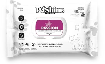 Porrini Lot de 40 lingettes hygiéniques pour Chien et Chat