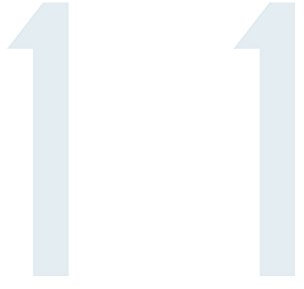 Zahlenaufkleber Nummer 11 in weiß, 10 cm, Aufkleber in vielen Farben + Höhen, wetterfest