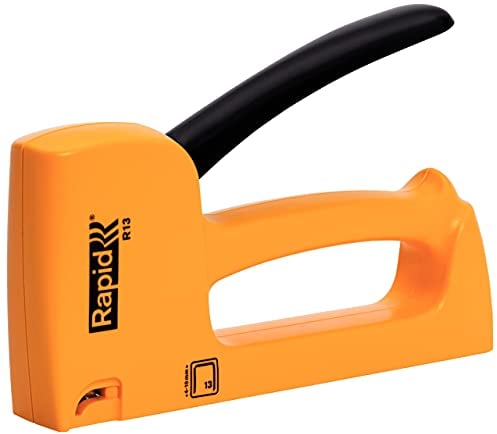 Rapid R13 Graffatrice Manuale per Graffette n. 13, Dotata di Impugnatura Ergonomica e Parti Interne in Acciaio, Adatta a Lavorare con Tessuti e Tappezzeria