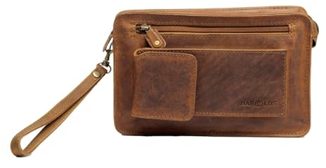 HAROLD'S Antik Handgelenktasche Leder 23 cm