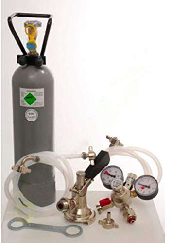 ich-zapfe Paquet d'accessoires 2 avec Tete de soutirage Creuse, 10mm ! Tuyau à bière, 2,0 kg de CO2 pour tireuse à bière à 1ligne