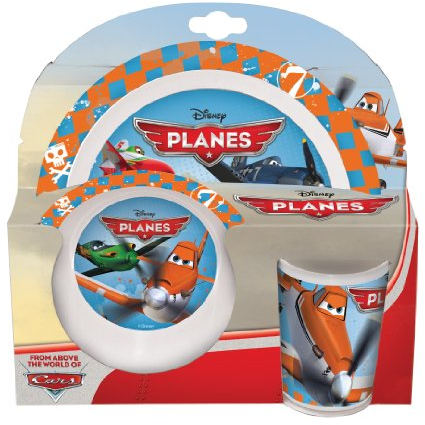 Disney Joy Toy 736490 Planes Melamine Set in Gift Wrap (3-Piece)