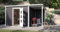Weka Gartenhaus AVELLINO 2 Gr 1 anthrazit mit Anbau 150 cm