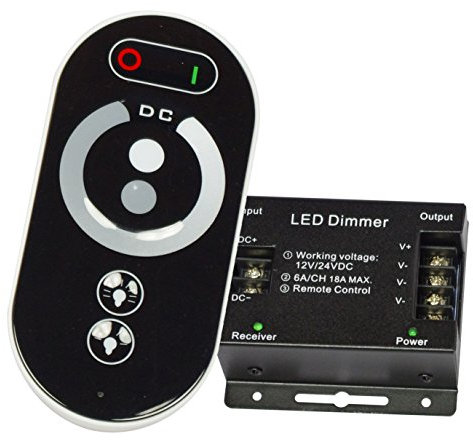 Dimmer | Funkfernbedienung für einfarbige LED Streifen | 12-24V | max 18A