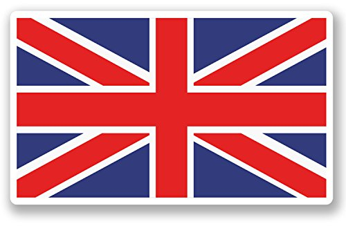 2 x 10cm Great Britain Flag Vinyl Sticker Laptop Car Travel Luggage GB British Union Jack #5274 (10cm Wide x 6cm Tall)