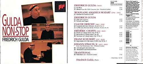 Gulda Non-Stop: For Rico; Menuet from Cello Concerto; Aria; Prelude and Fugue; Fiakerlied / Works by Mozart, Debussy, Chopin, Schubert, and Johann Strauss, Jr.
