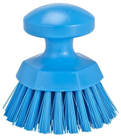 Vikan - Higiene - Cepillo de trabajo redondo - Fibras duras - Azul