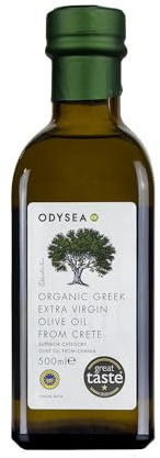 Odysea Organic Extra Virgin Olive Oil, PGI Chania, Glass Bottle, 500ml