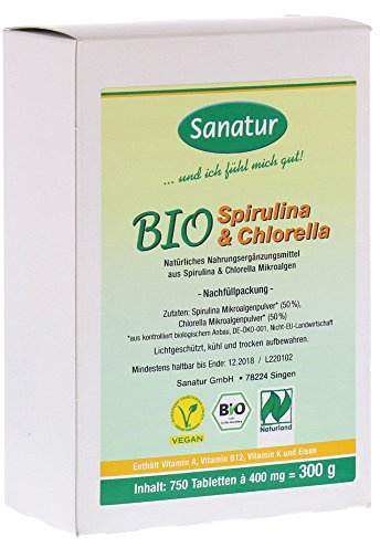 BIOSPIRULINA & Biochlorella 2 in 1 Tabl, 750 St