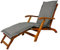 IND-70426-AUDC Deck Chair Auflage Premium, extra dicke Polsterauflage für Liegestuhl mit Reißverschluss, 190 x 50 x 9 cm, Grau