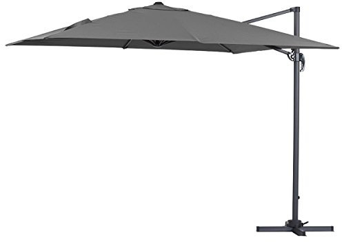 Parasol Lateral de jardín en Aluminio - Sun 3- Cuadrado- 3 x 3 m - Gris