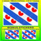 Vinyl-Aufkleber für Stoßstange, Motiv: Friesland-Flagge, Niederlande, Fryslân Nederland, Niederländisch, 100 mm