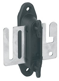 Profi Tor-/Bandisolator + Niroplatte, sw, VE:4St.