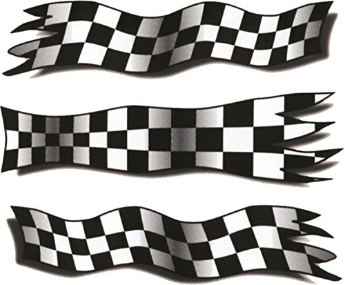 Aufkleber Styling-Flag 210 x 150 mm schwarz/Weiss