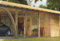 Karibu Frontwand mit Doppeltür für Doppelcarport, Holz, 540 x 200 cm, Carportwand, Garten