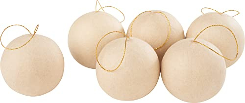 VBS 6 Pappmaché Kugeln Papier-Kugel Weihnahten-Deko Christbaum