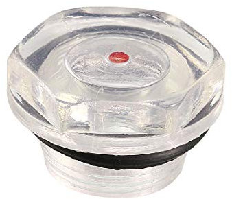 sourcing map Niveau d'huile Compresseur d'air Jauge Bouchon Voyant d'Huile Indicateur Joint Torique Noir Viseur à Filetage Mâle de 20mm Raccord