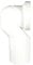 Ideal Standard - Multi Suites, Curva tecnica per water, Raccordo universale per scarichi a pavimento in PVC, Bianco