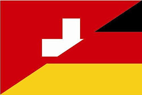 U24 Autocollant drapeau suisse Allemagne 15 x 10 cm