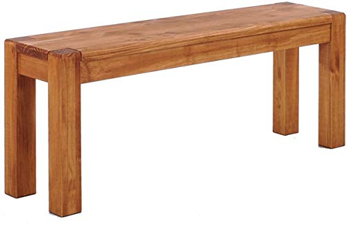 Sitzbank 80 cm Rio Kanto Honig Pinie Massivholz Esszimmerbank Küchenbank Holzbank - Größe und Farbe wählbar Brasilmöbel