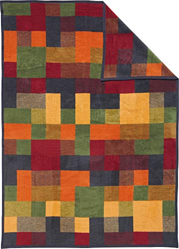 Erwin Müller Wohndecke Palermo, Kuscheldecke - grün Größe 150x200 cm - kuschelig - mit Verloursband-Einfassung - Wolldecke - Plaid - atmungsaktiv