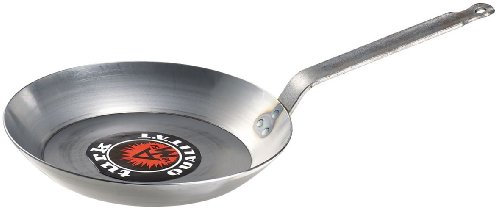 Turk Lyoneser Eisenpfanne, 22 cm, für alle Herdarten -auch Induktion, Silber, ohne Antihaftbeschichtung