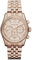 MICHAEL KORS Lexington Womens Quartz Watch with Rose Gold Dial and Rose Gold Stainless Steel Bracelet MK5569