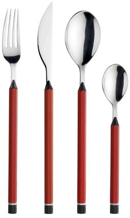 PINTINOX Besteckset, matt, Rot, 24-teilig 0LD0B091
